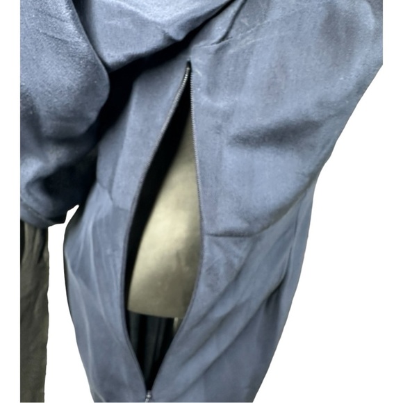 Gryphon Belle Maxi Dress 100% Silk Belted Navy Blue H11SE465 Size Small - Picture 11 of 15